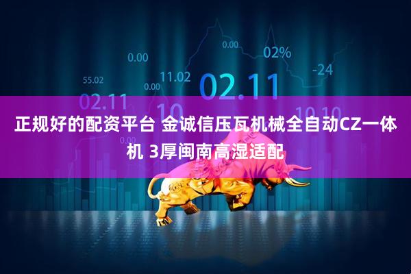 正规好的配资平台 金诚信压瓦机械全自动CZ一体机 3厚闽南高湿适配